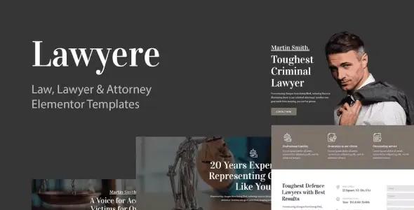 Lawyere – Legal & Attorney Elementor Template Kit